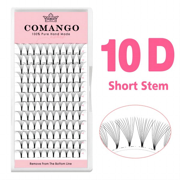 10D Premade Volume Fans Short Stem 0.07