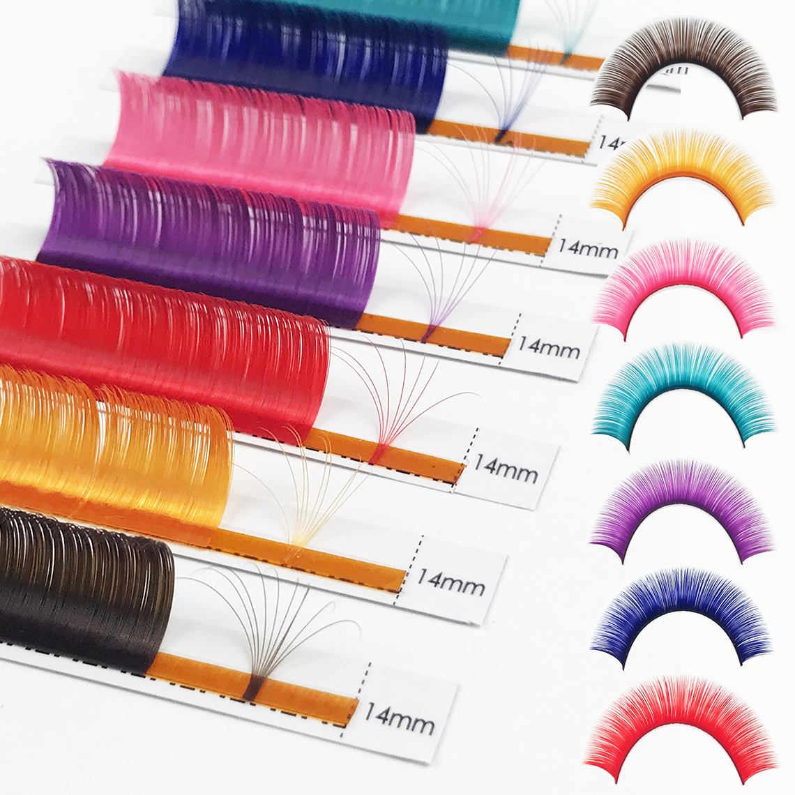 Easy Fans Colored Lashes Extensions