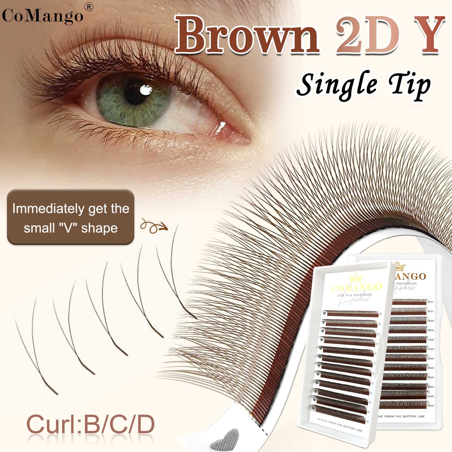 Brown 1DYY (2DY) Natural Lash Extensions