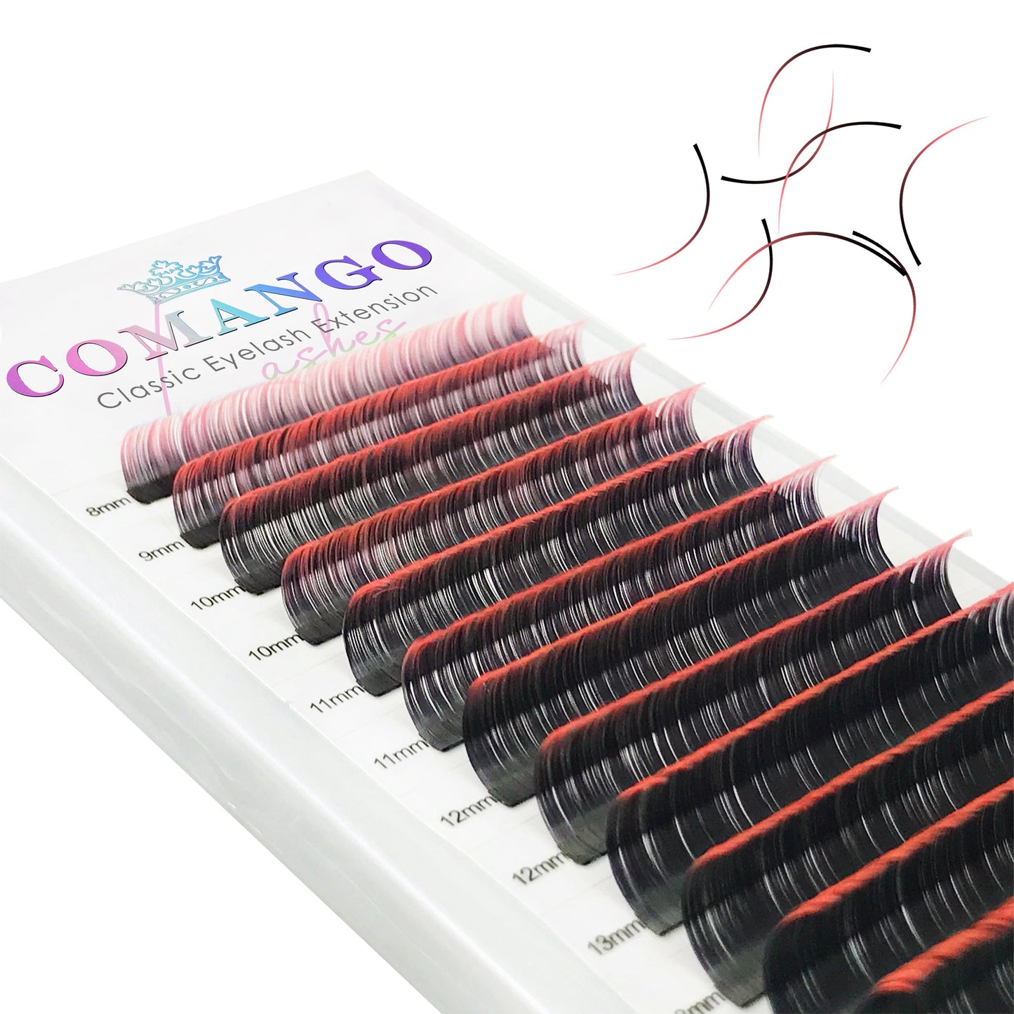 Classic Ombre Colored Lash Extensions 0.07