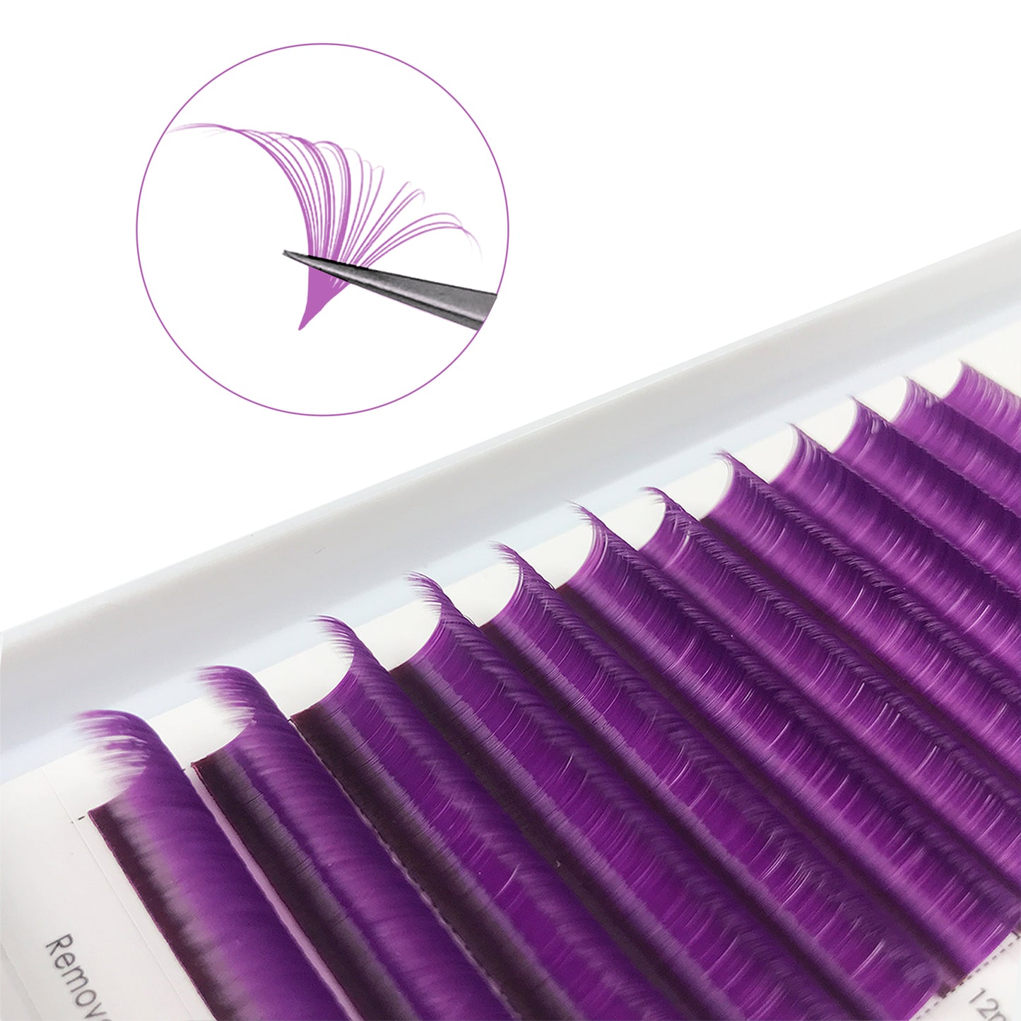 Easy Fans Colored Lashes Extensions