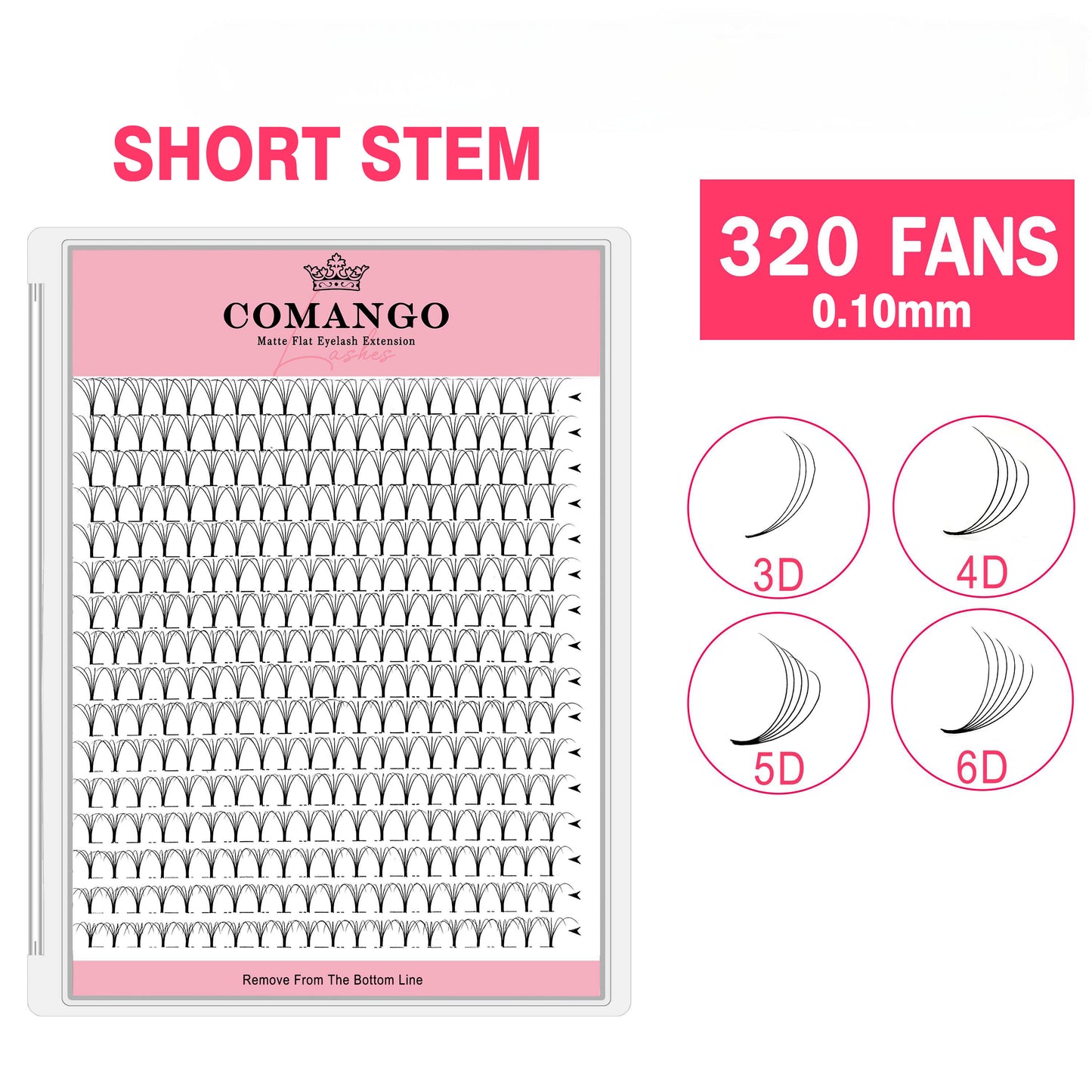 0.10 Short Stem Premade Volume Fans-320 Fans
