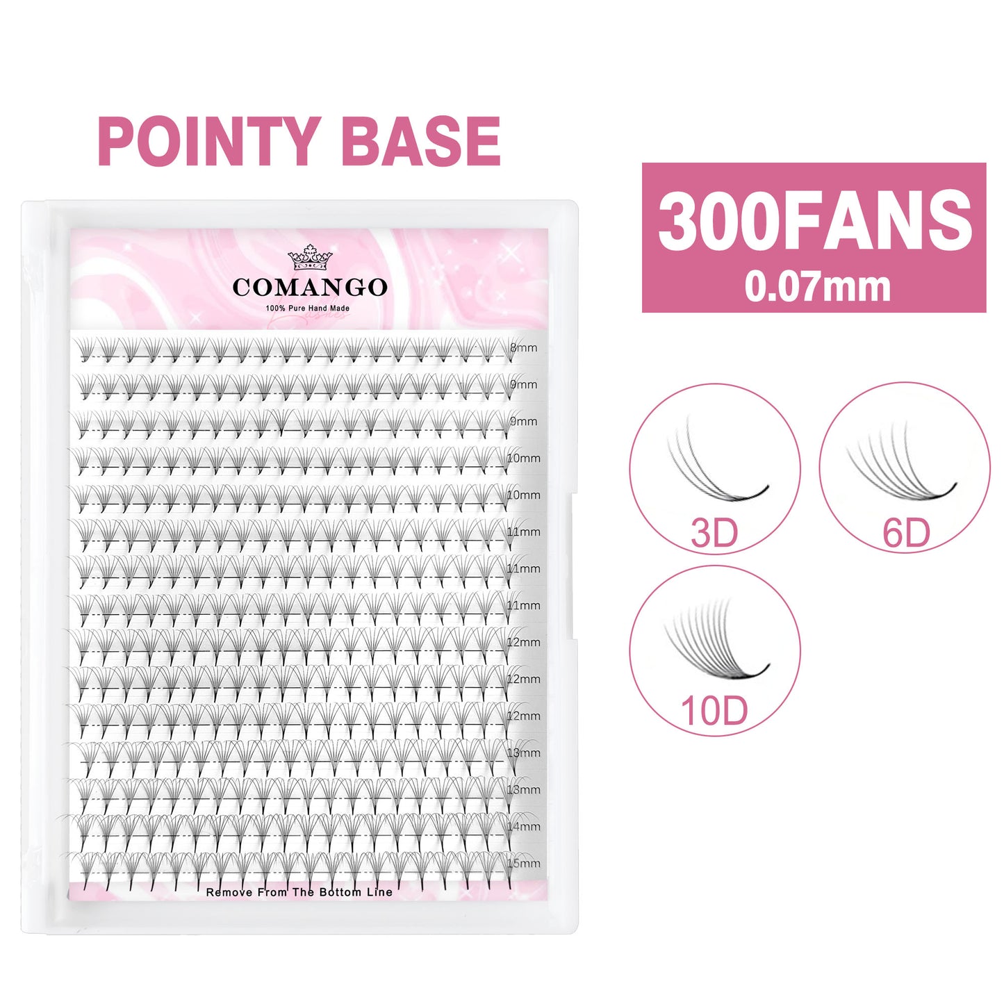 0.07 Pointy Base Premade Volume Fans-300 Fans