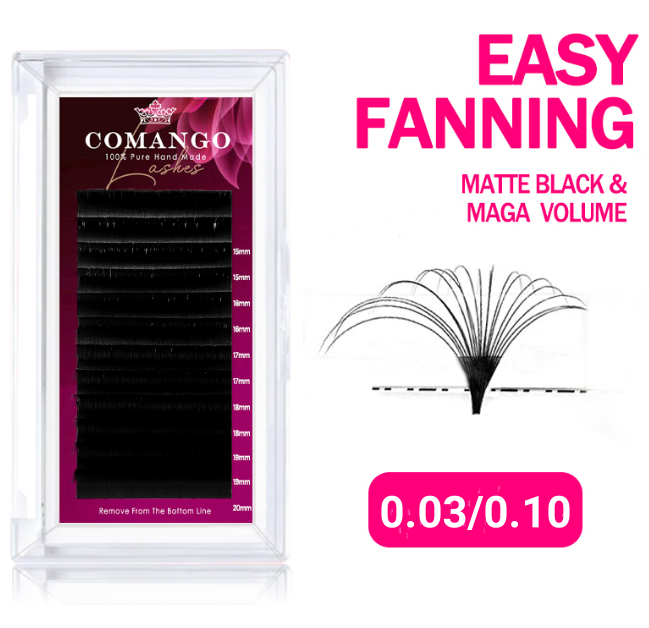 CoMango Easy Fan Lashes Volume Extensions Auto Flowering Rapid Blooming Fan  Easy Eyelashes