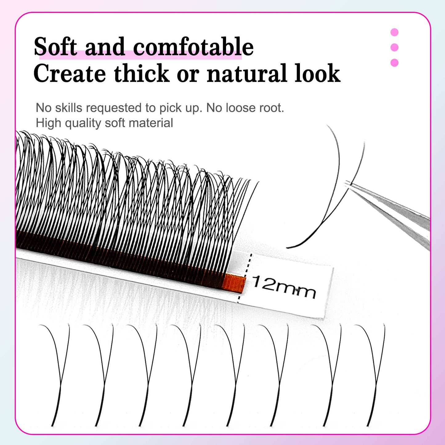 Single Tip 1D YY Shape Lashes Extensions