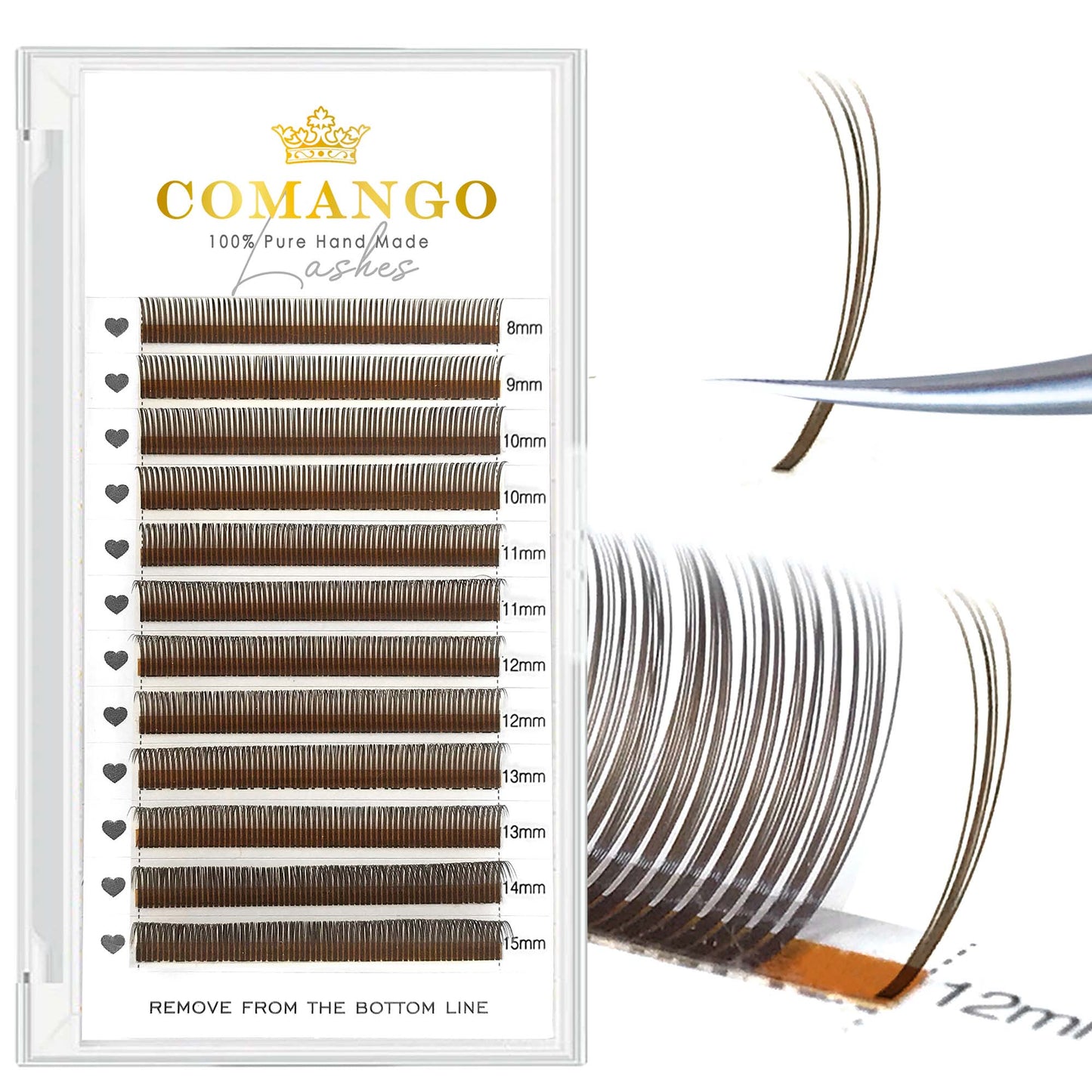 Brown Wispy 5D Fairy Lash Extensions Spikes