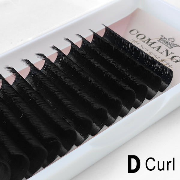 0.03 Easy Fans Volume Lash Extensions Shiny Black