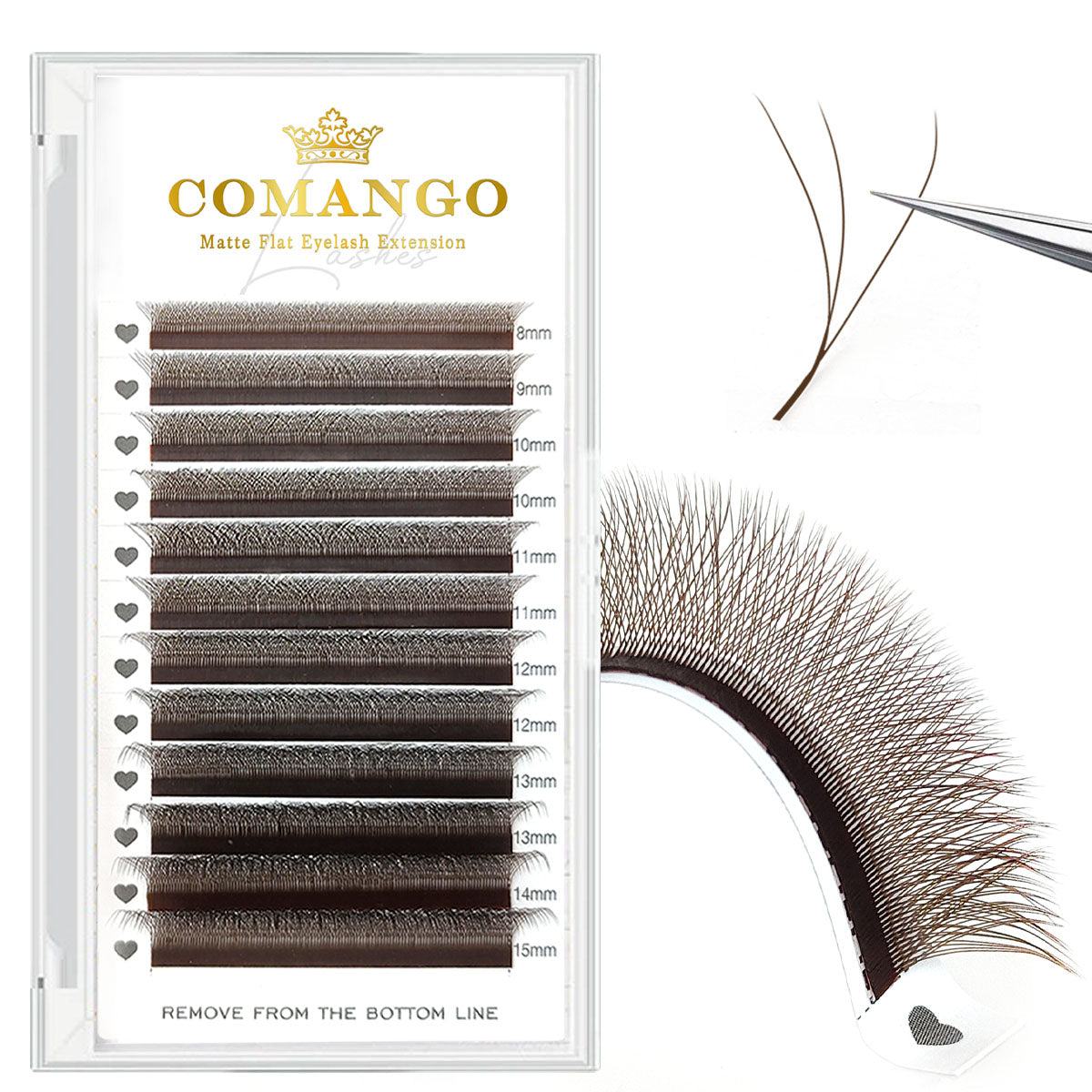 Extensiones de pestañas Brown 3DW / 4DW / 5DW 0.07