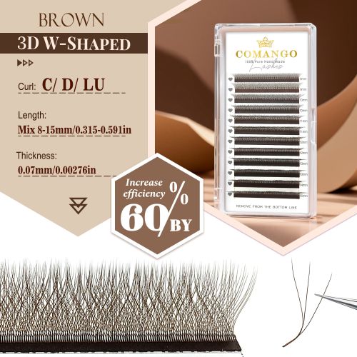 Brown 3DW 4DW 5DW Lash Extensions 0.07