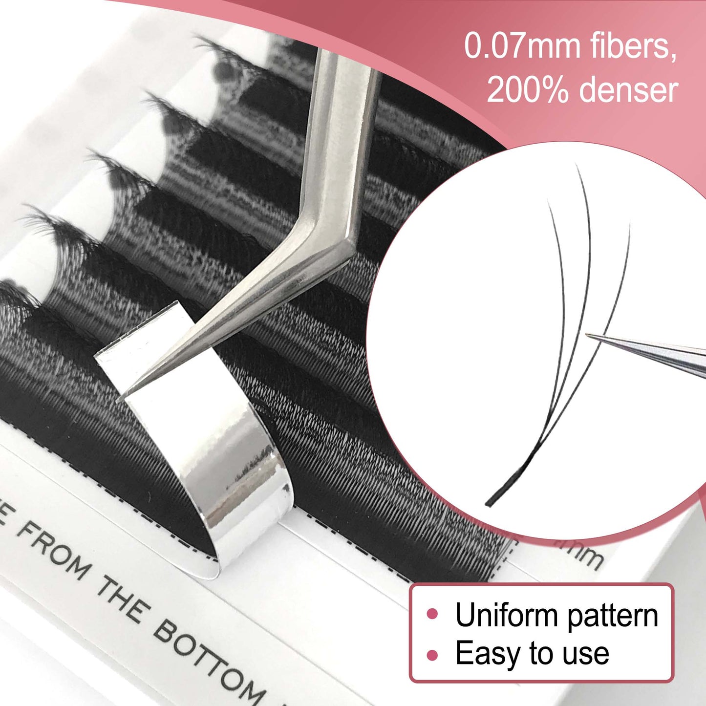 Narrow 3D Spark Clover Lash Extensions 0.07