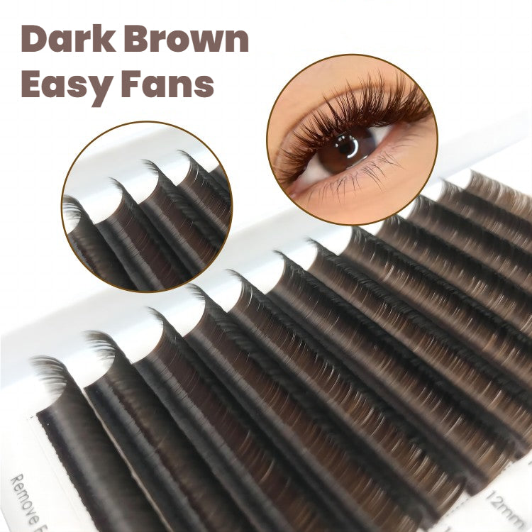 Brown Lash Extensions 0.07