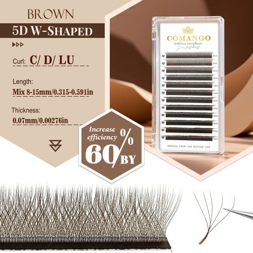 Brown 3DW 4DW 5DW Lash Extensions 0.07