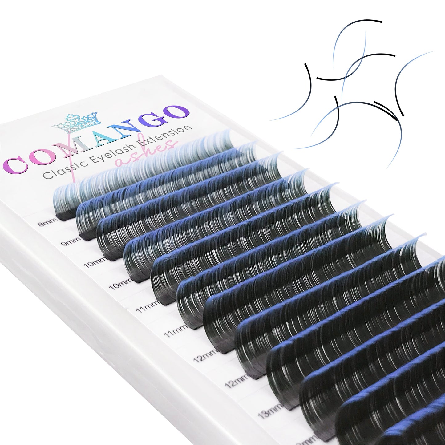 Classic Ombre Colored Lash Extensions 0.07
