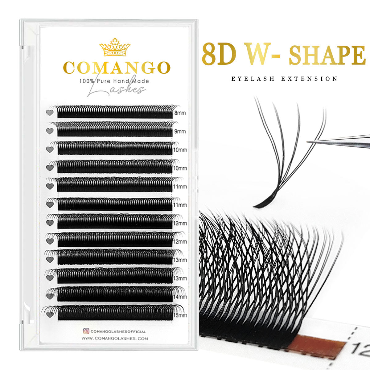 thought lash ２枚 8D-W Shape Lash Double 4D-W Lashes Extensions – CoMango