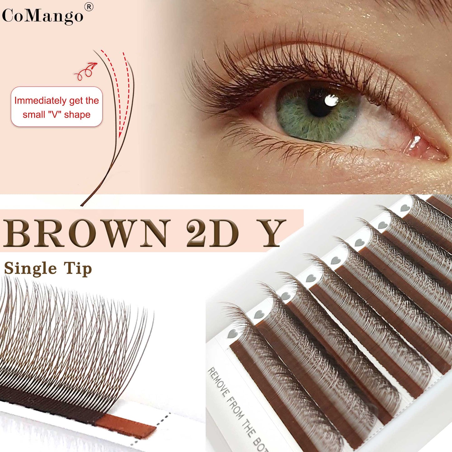 Single Tip 1D YY Shape Lashes Extensions 0.07