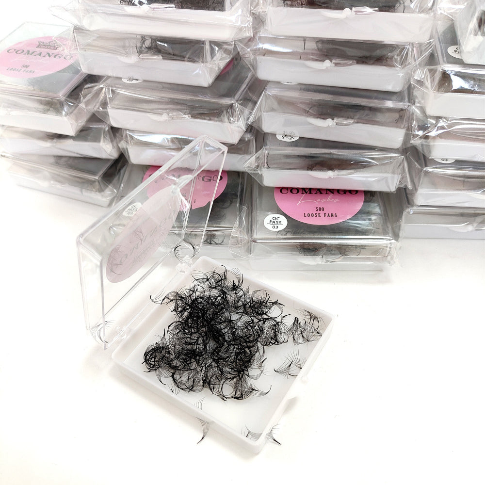 500 Fans Premade Loose Fans-Pointy Base