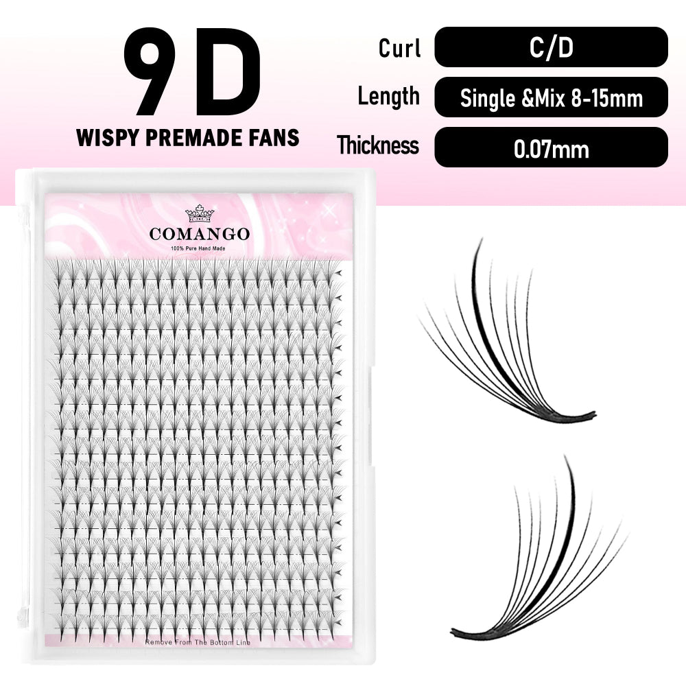 300 Fans-5D 7D 9D Premade Wispy Fans Lash Extensions