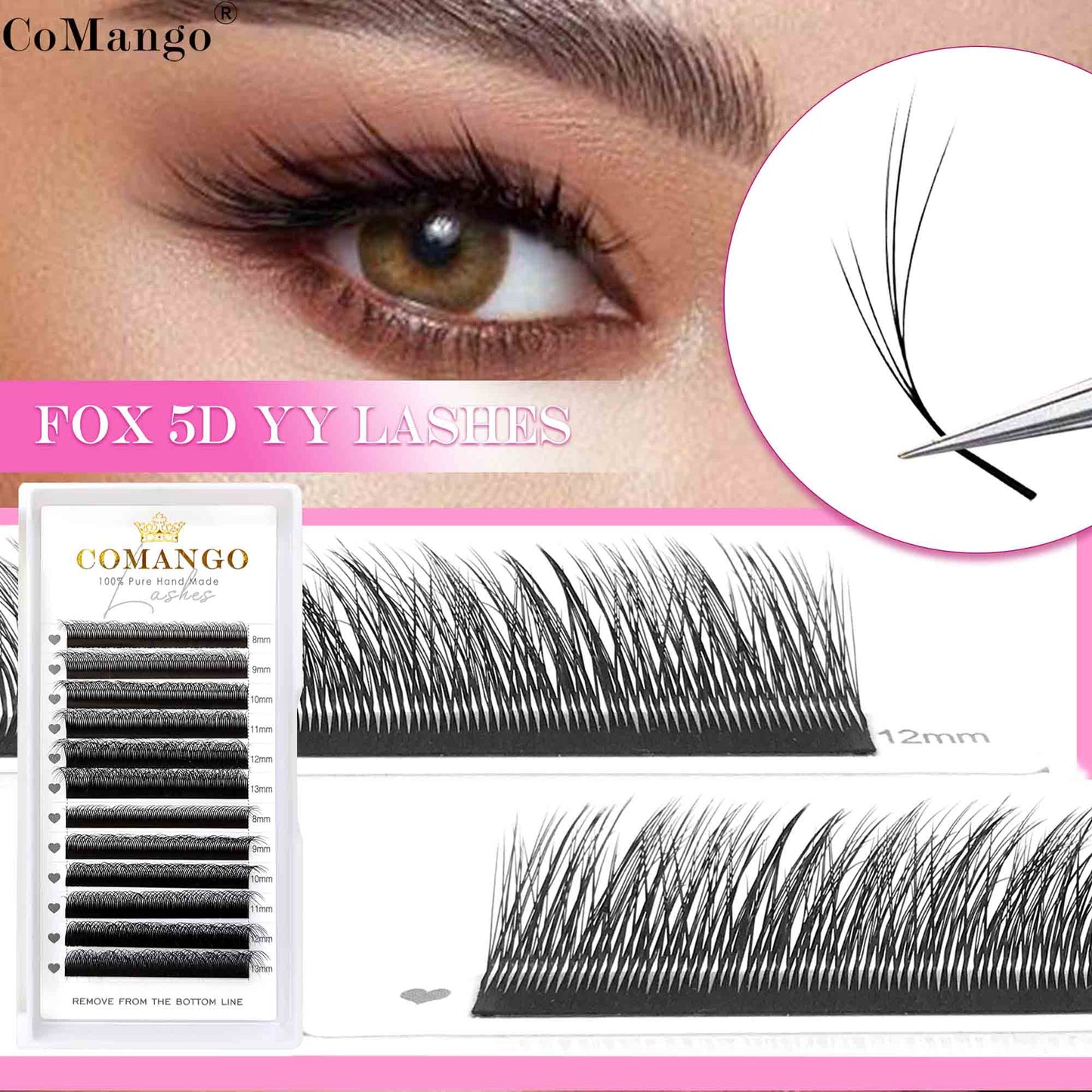 5D Fox YY Shape Lash Extensions 0.07