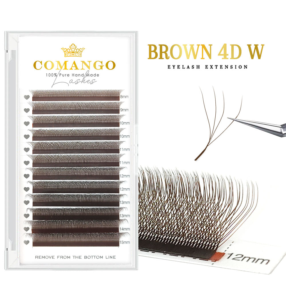 Extensions de cils marron 3DW 4DW 5DW 0,07