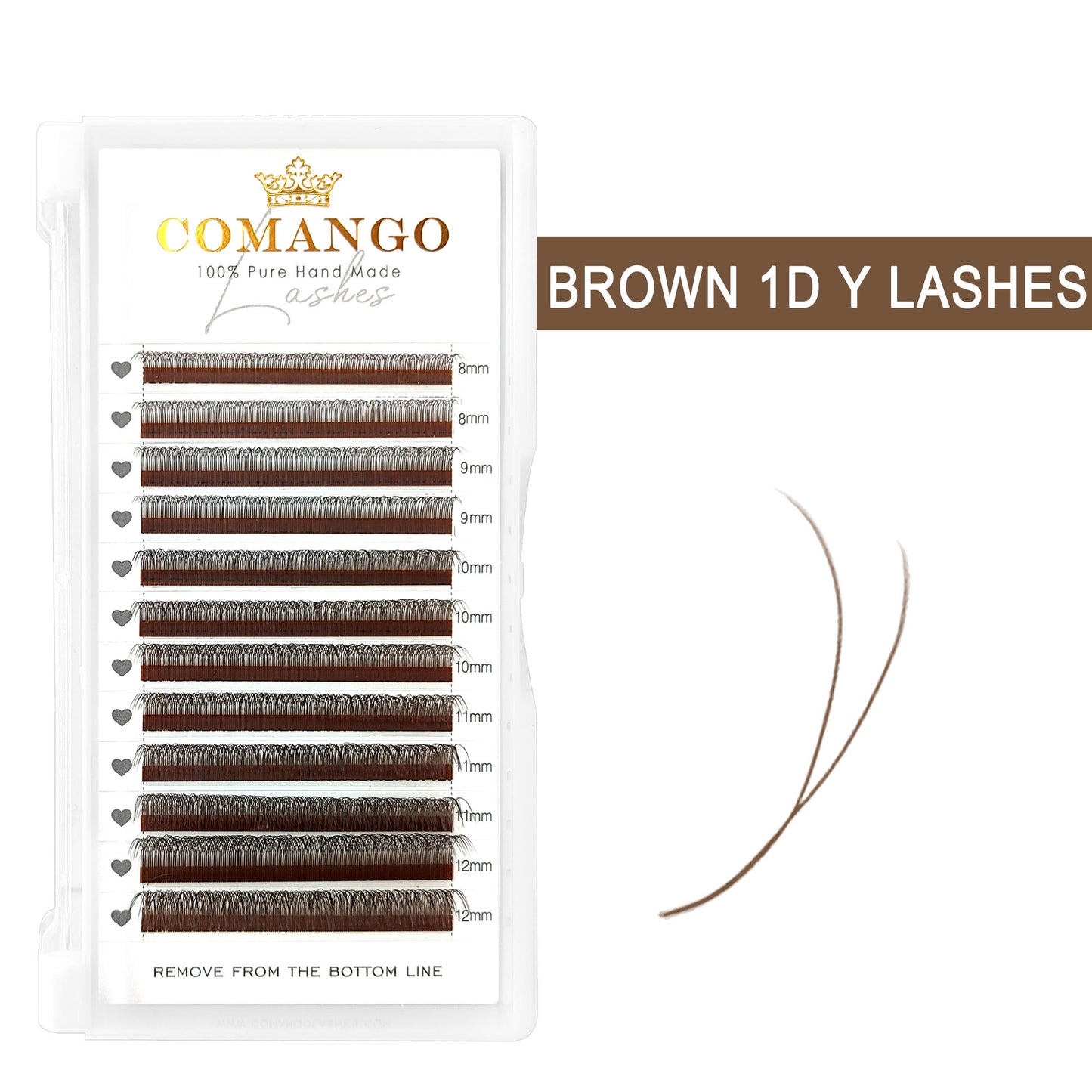 Single Tip 1D YY Shape Lashes Extensions 0.07