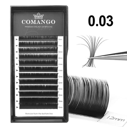 0.03 Volume Lashes Extensions Matte Black