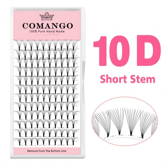 10D vorgefertigte Volumenfächer mit kurzem Stiel | CoMango®