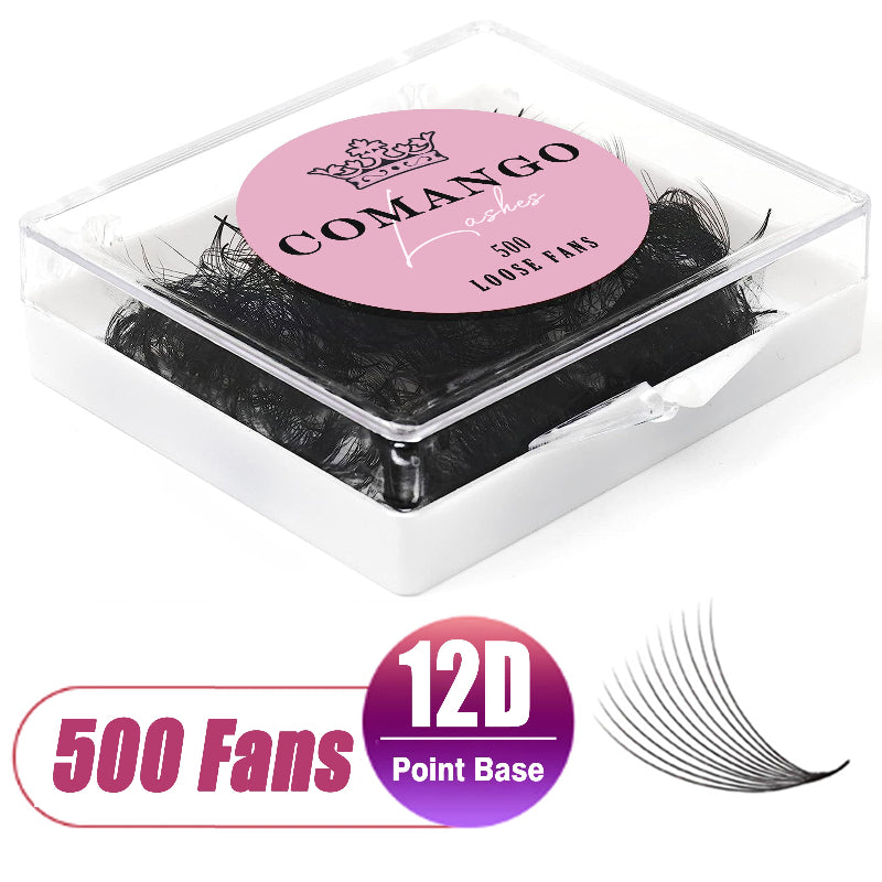 500 Fans Premade Loose Fans-Pointy Base