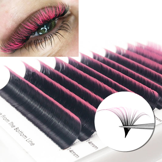Pink ombre lashes