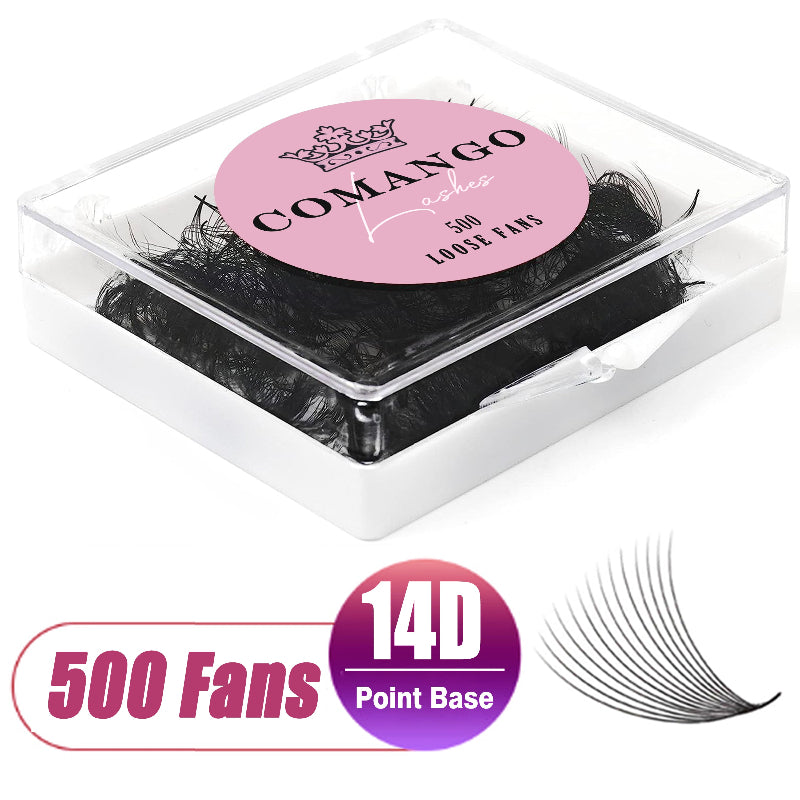500 Fans Premade Loose Fans-Pointy Base