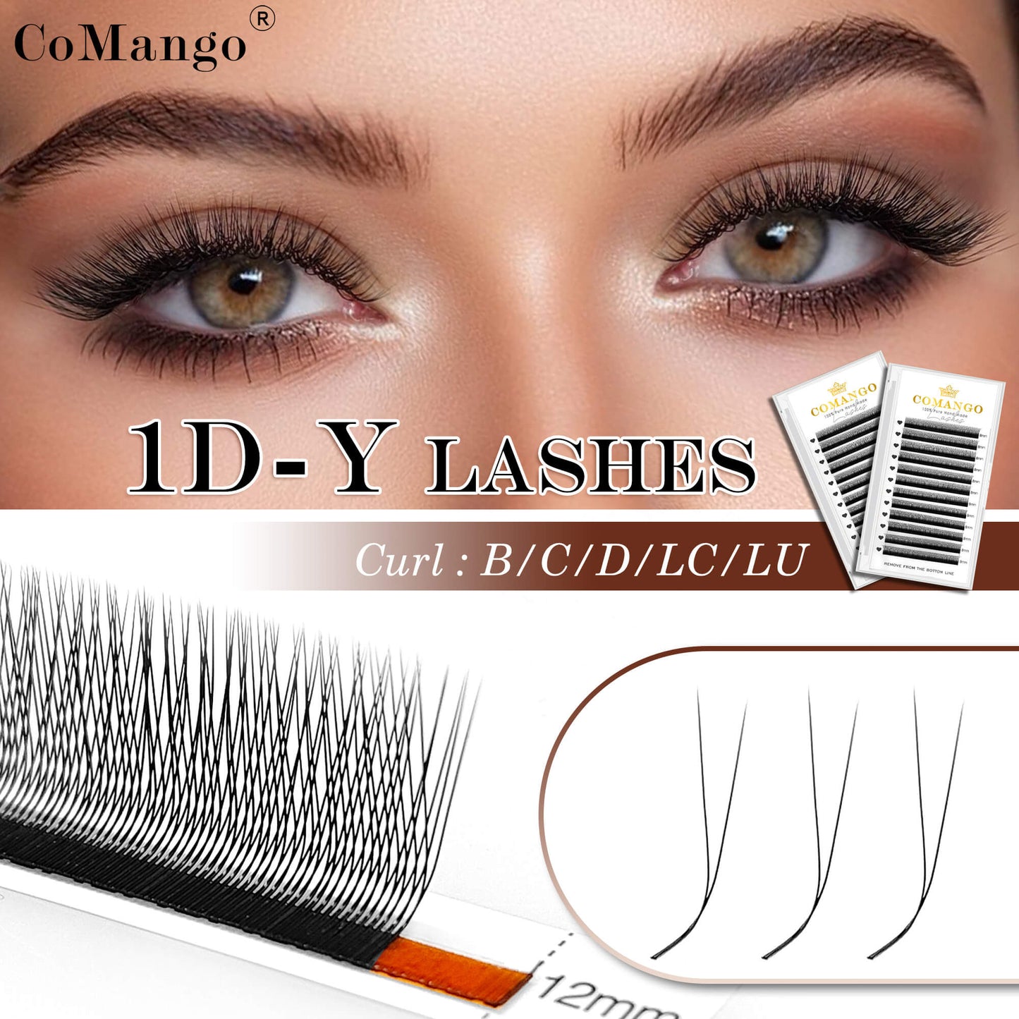 1DYY (2DY) Natürliche Wimpernverlängerungen 0.07