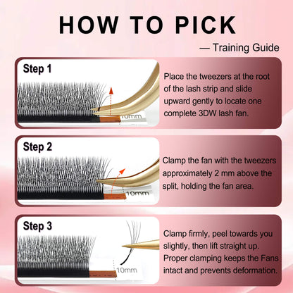 Narrow 5D Technical Fibers Eyelash Extensions