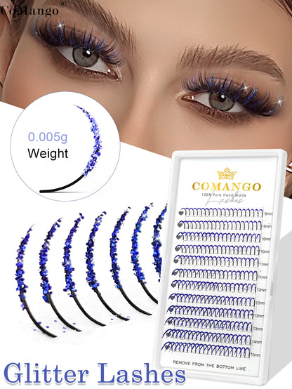 Color Glitter Spikes Lash Extension For Halloween Christmas Cosplay Party
