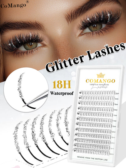 Color Glitter Spikes Lash Extension For Halloween Christmas Cosplay Party