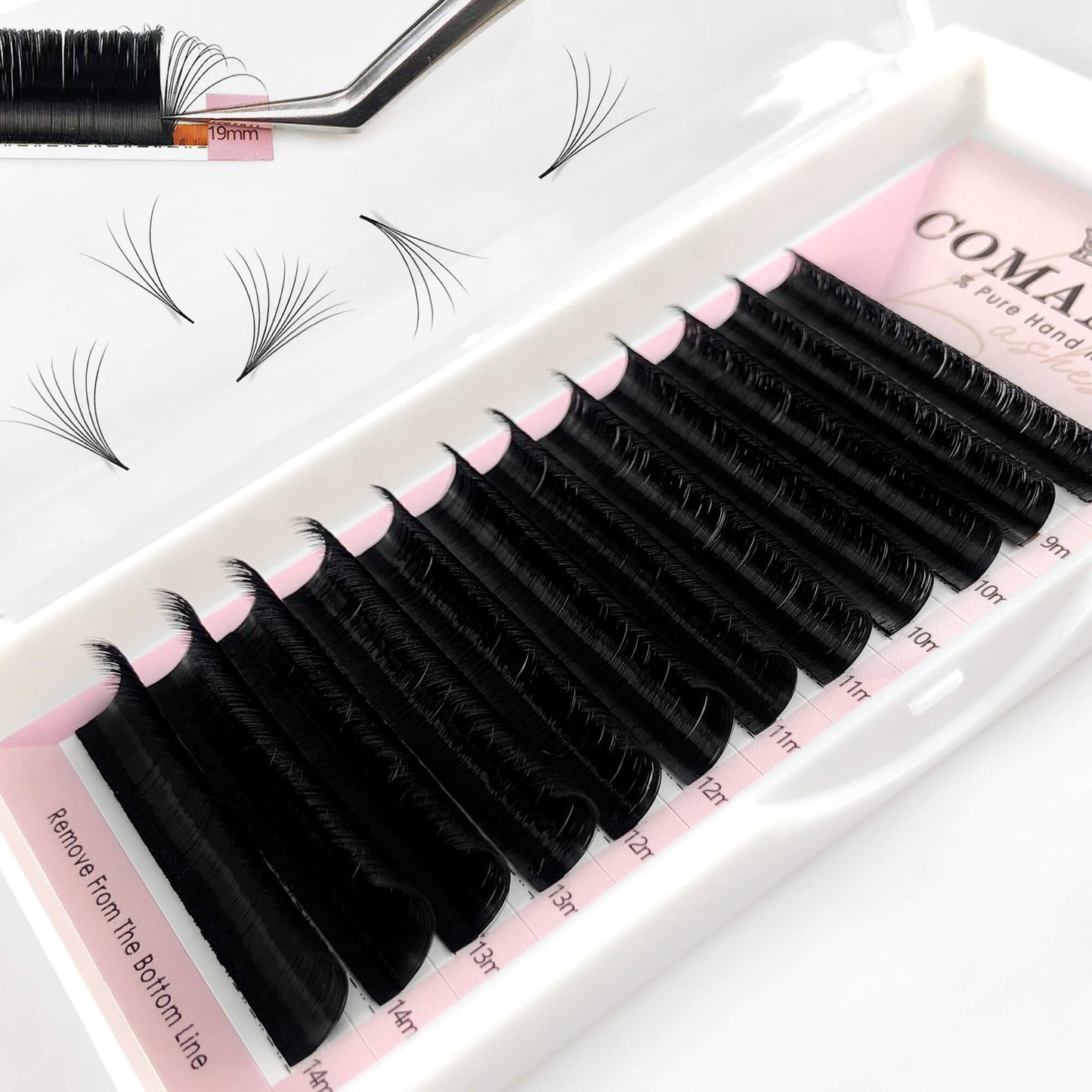 0.07 Cashmere Easy Fans Volume Lash Extensions Matte Black
