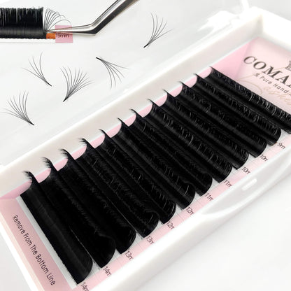 0.07 Cashmere Easy Fans Volume Lash Extensions Matte Black