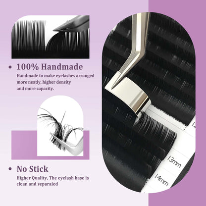 0.05 Volume Lashes Extensions Matte Black