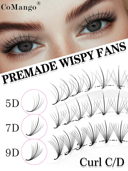 300 Fans-5D 7D 9D Premade Wispy Fans Lash Extensions