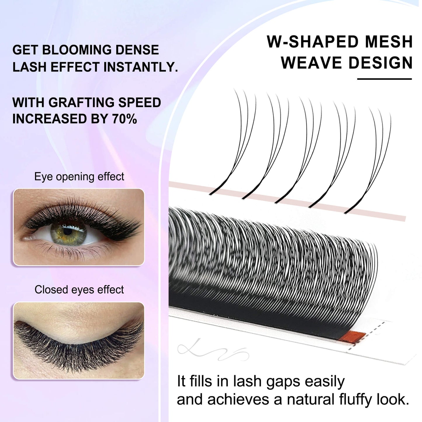Narrow 3D Technical Fibers Eyelash Extensions