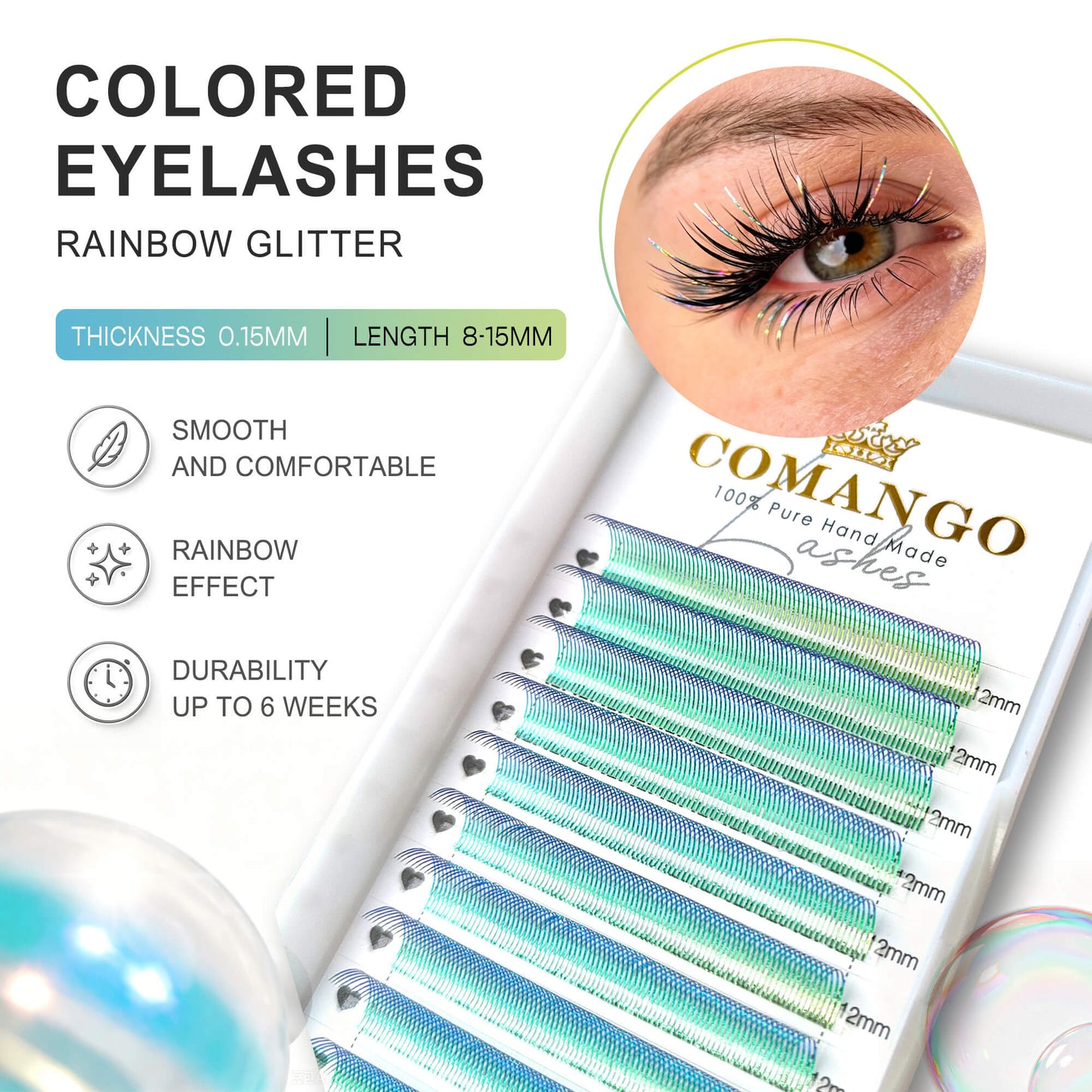 Aurora Spikes Glitter Anime Lash Extensions