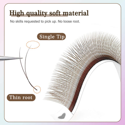 Brown 1DYY (2DY) Natural Lash Extensions