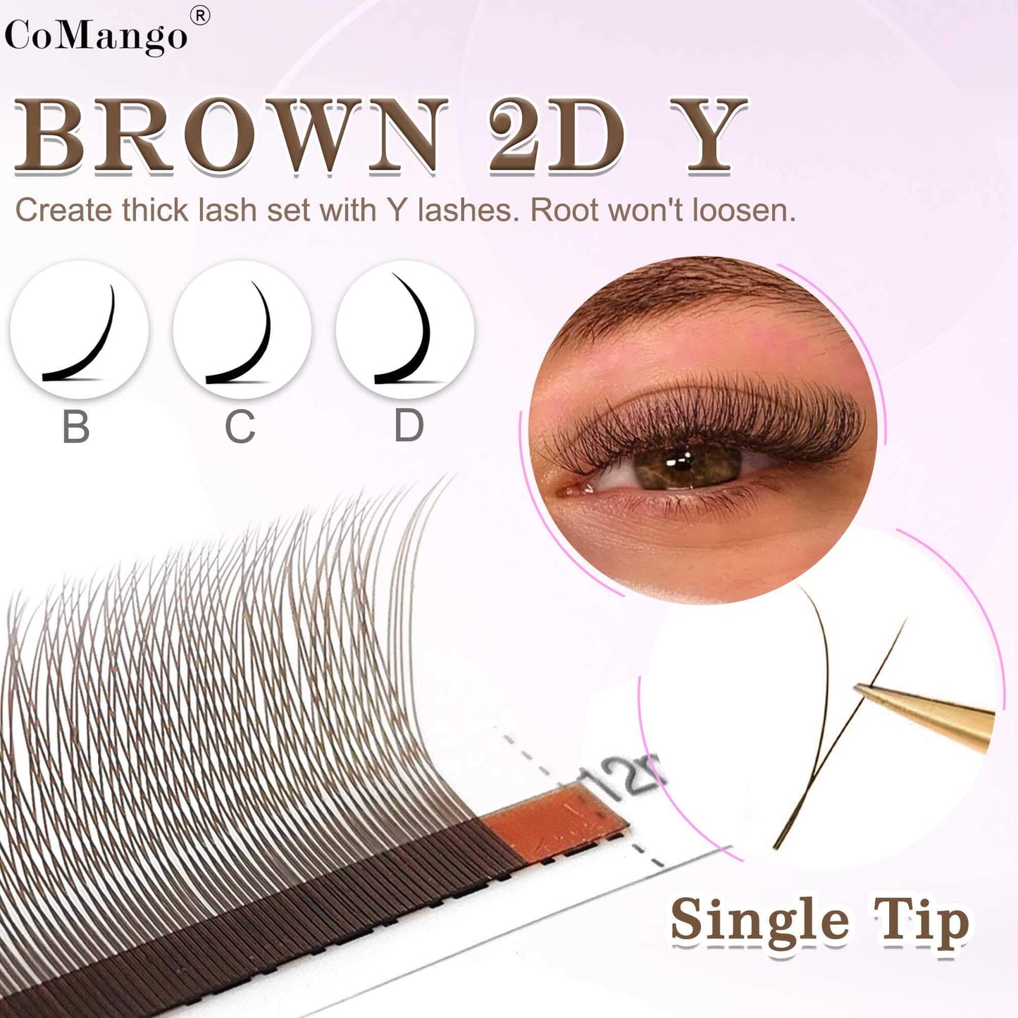 Brown 1DYY (2DY) Natural Lash Extensions