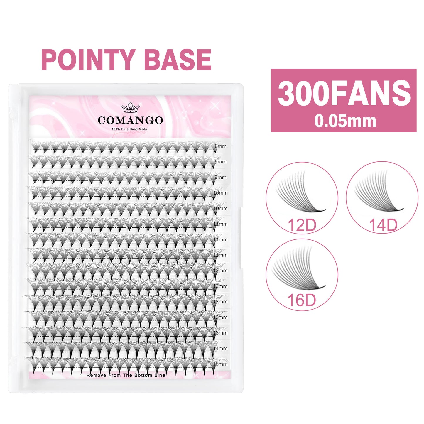 300 Fans Premade Volume Fans Pointy Base 0.05