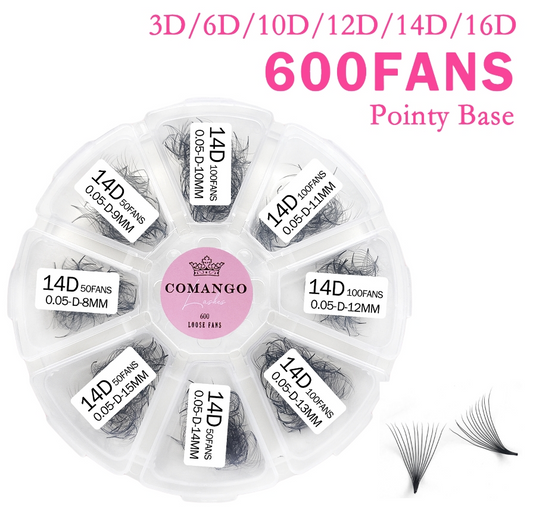 600 Loose Fans Premade Fans Pointy Base