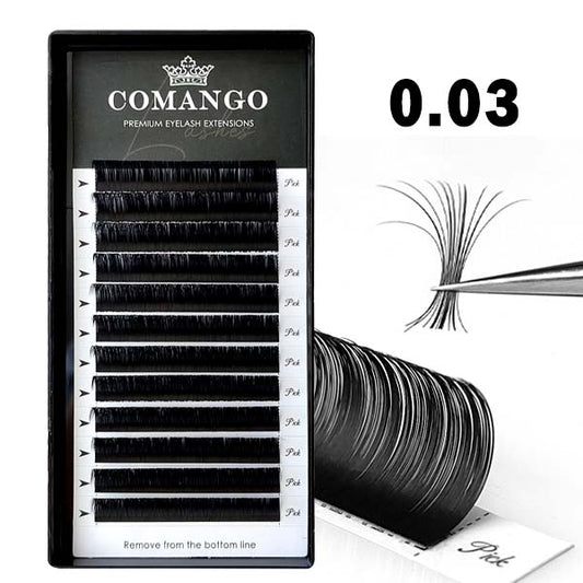 0.03 Volume Lashes Extensions Matte Black