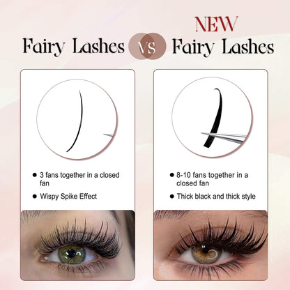 Spikes Fairy Lashes Extensions Wet Look & Anime