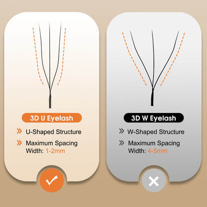 3D U-Shape Narrow Lash Extensions 0.07