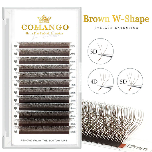 Brown 3DW / 4DW / 5DW Lash Extensions 0.07
