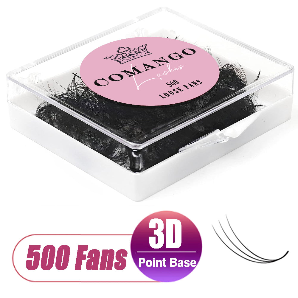 500 Fans Premade Loose Fans-Pointy Base