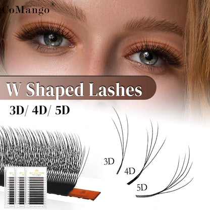 Schmale 4DW Kleeblatt-Wimpernverlängerungen 0.07