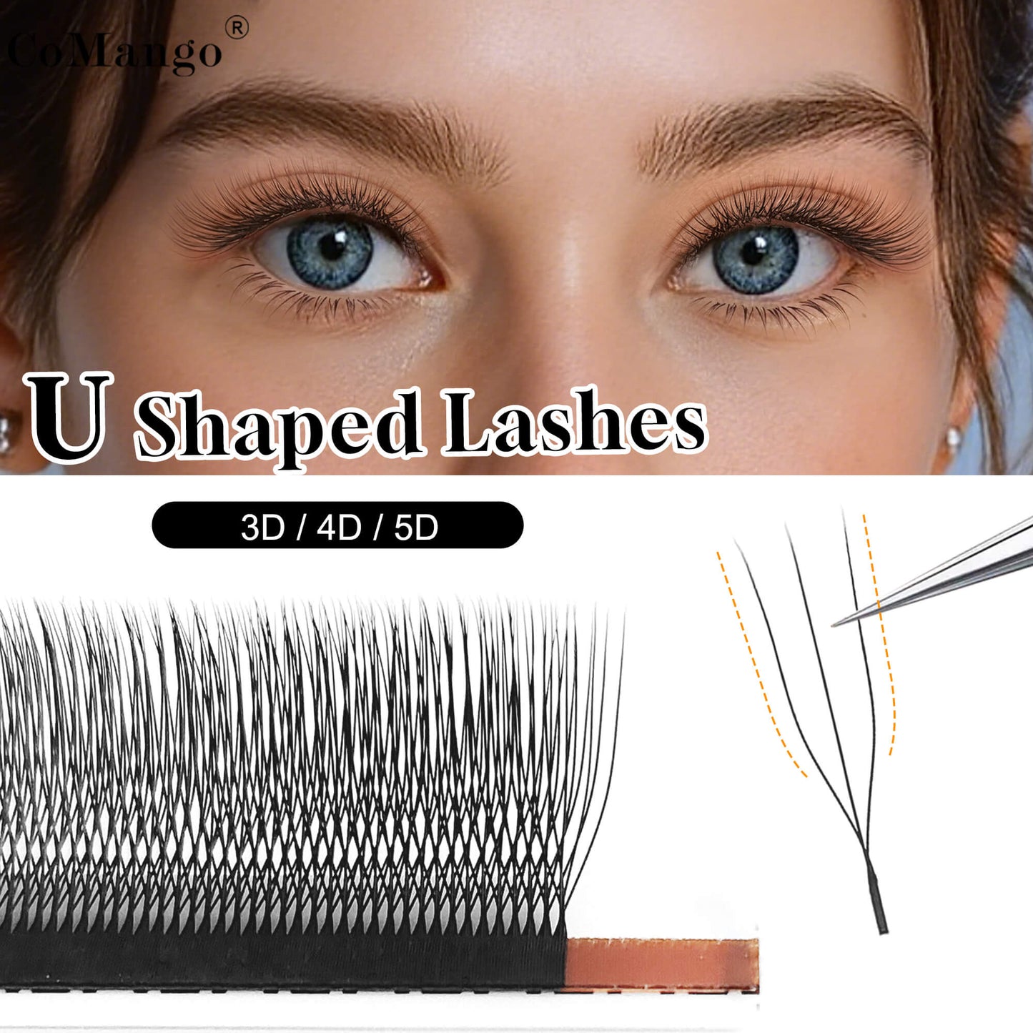3D U-Shape Narrow Lash Extensions 0.07
